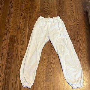brandy Mayville sweatpants. good condition. one size.cuffed pants. cream color